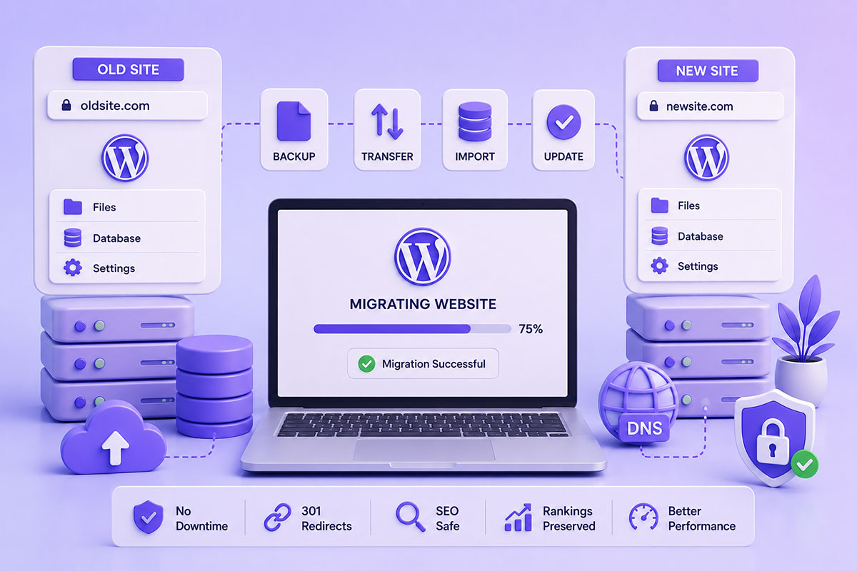 How to Migrate a WordPress Website to a New Domain or Hosting Without Downtime